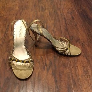 BCBGirls Gold Heels Size 7